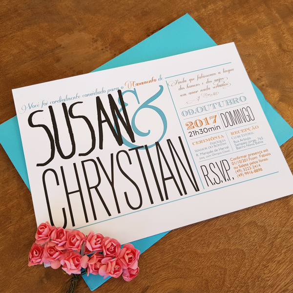 Convite Susan e Chrystian